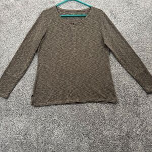 Ruff Hewn Henley Top Womens Large Y2K Grunge Cozy Cabincore Layering Bella Swann